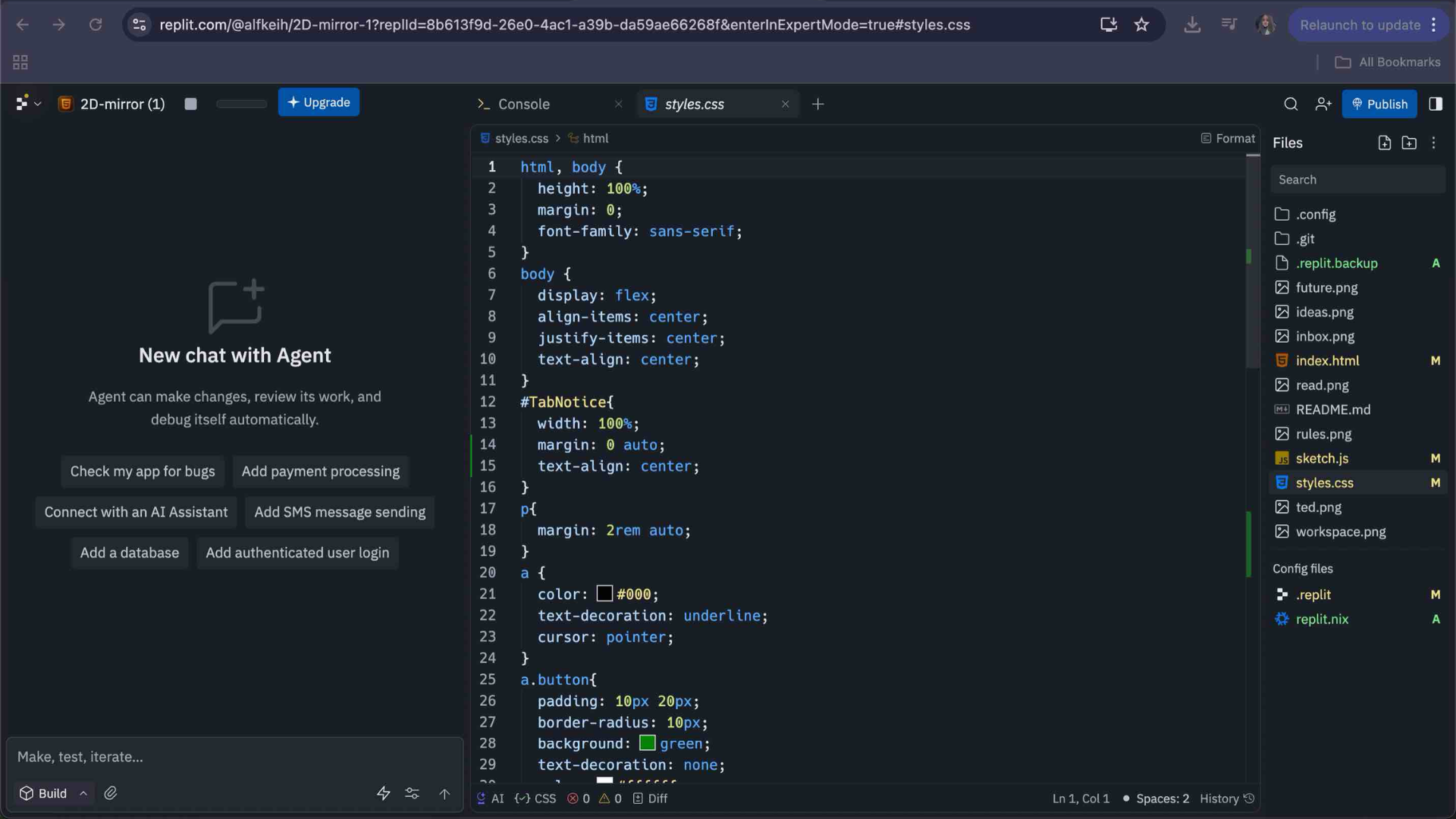 In this step, I followed the tutorial and reviewed the code structure so I could fully understand how the p5.js environment, WebGL canvas, and BlazeFace model work together. I used this stage to study the template, read through each function, and learn how the tracking system updates variables like face position, scale, and rotation. This helped me build a proper foundation before customizing the code for my own concept.