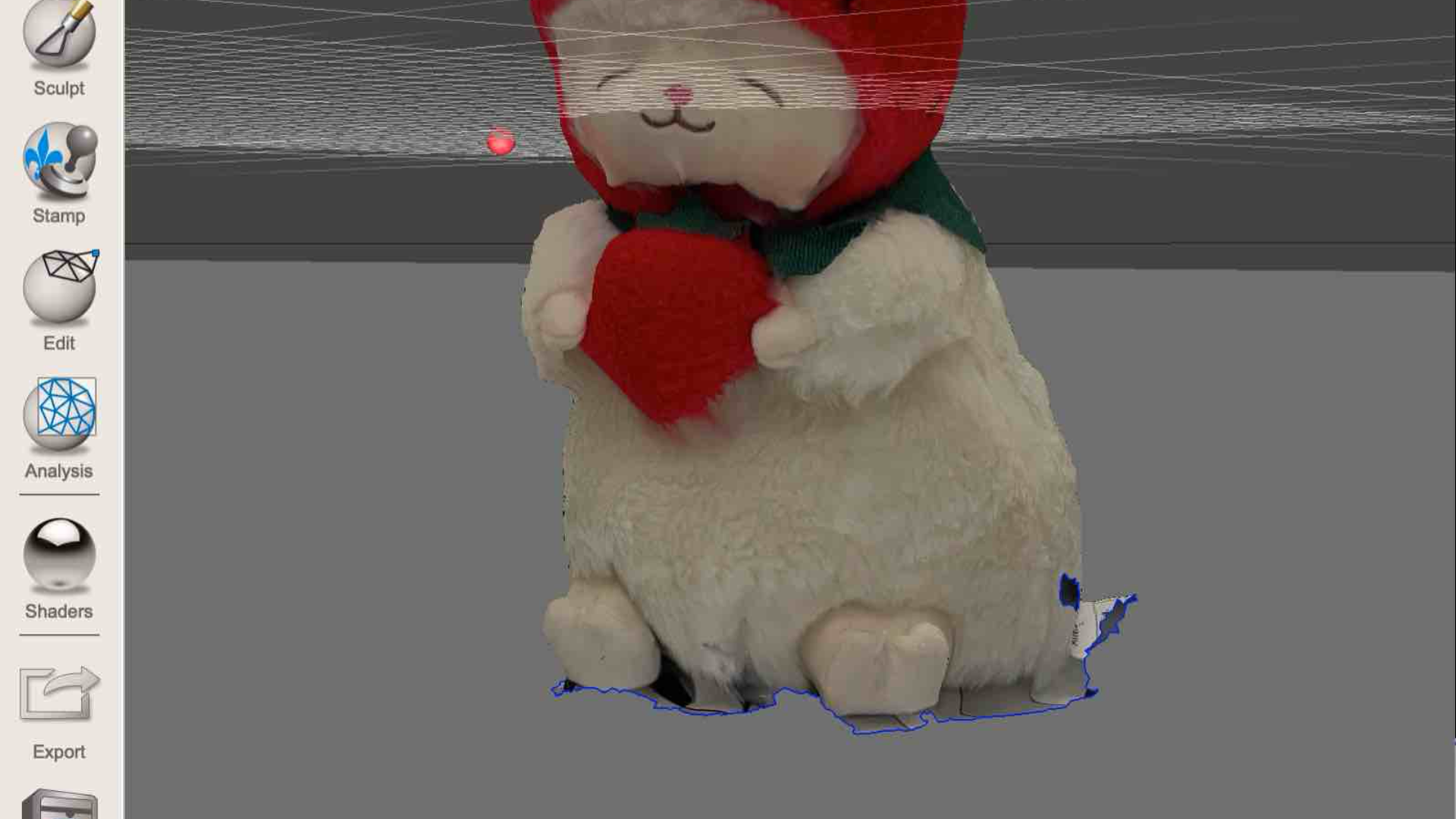 Meshmixer – Inspecting the Base of the Model