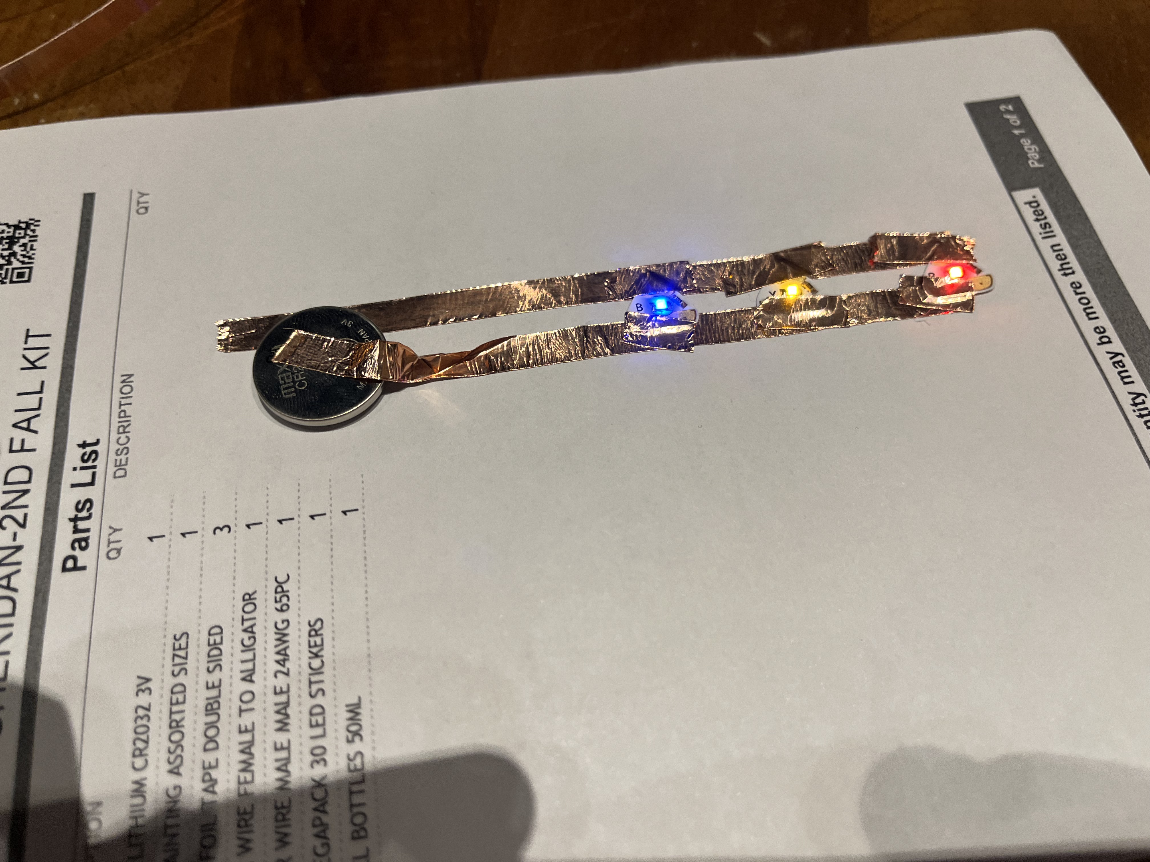 I removed the adhesive and noticed it was flickering. So then I added copper tape over it