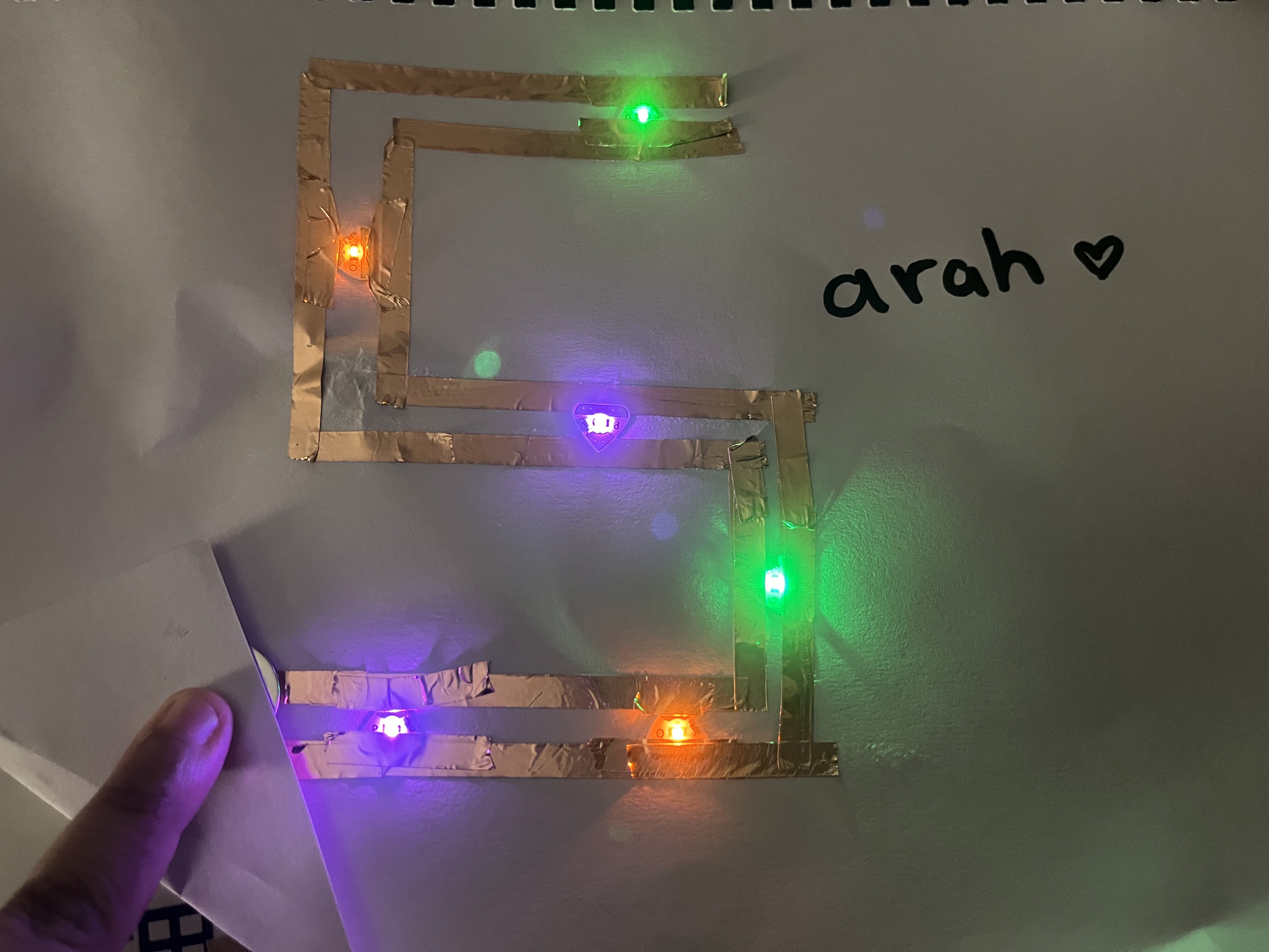 I created a letter S w the circuit and added my name :] 