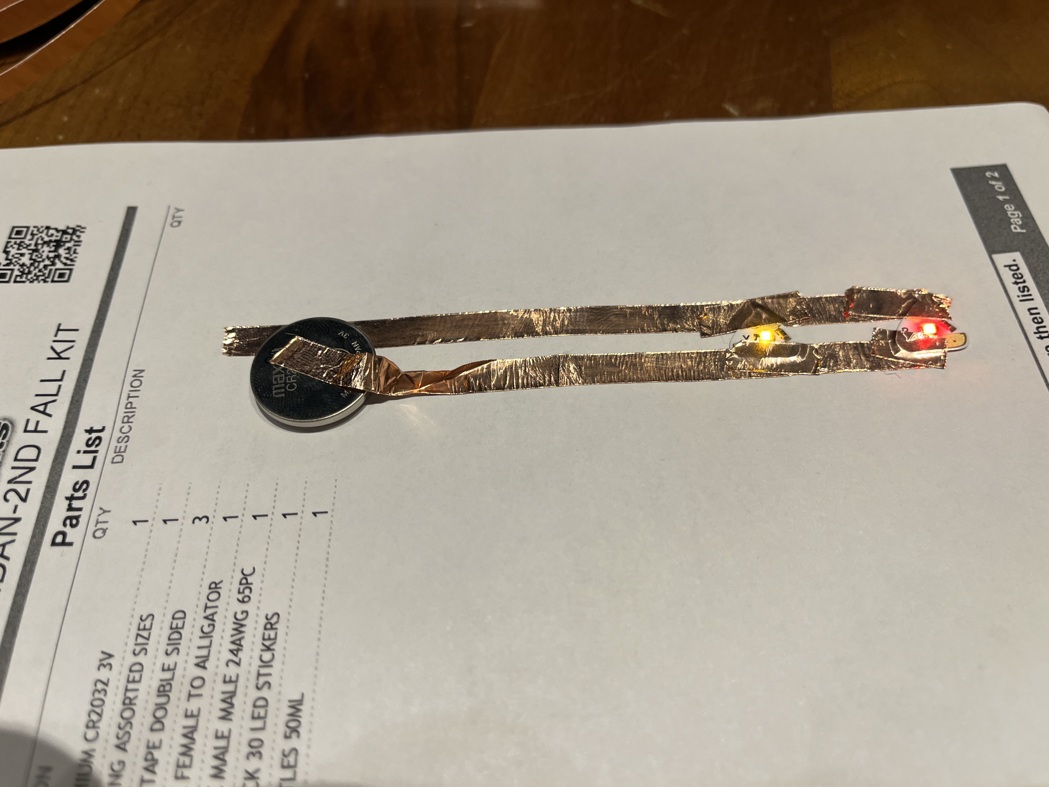 I noticed better conductivity when i placed the copper tape over the led instead of under